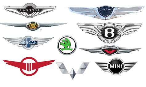 10 Car Logos with Wings