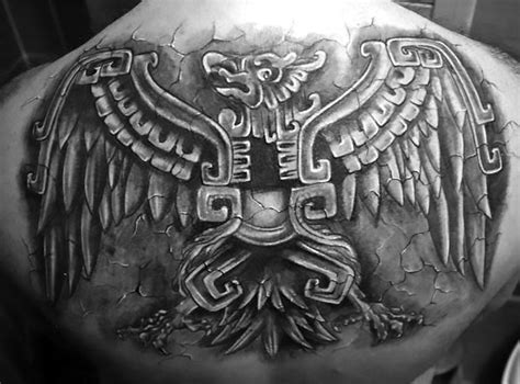 Cool Aztec Eagle Tattoo Idea