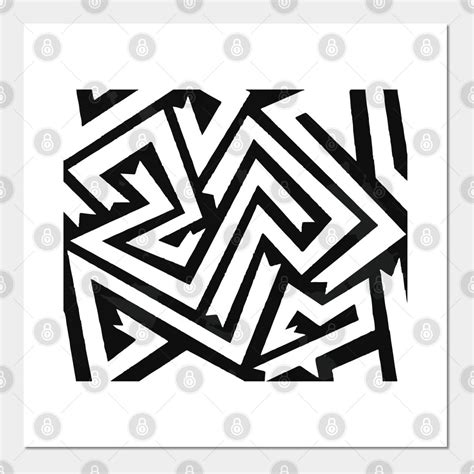 Zigzag Line Design Wall Art Print