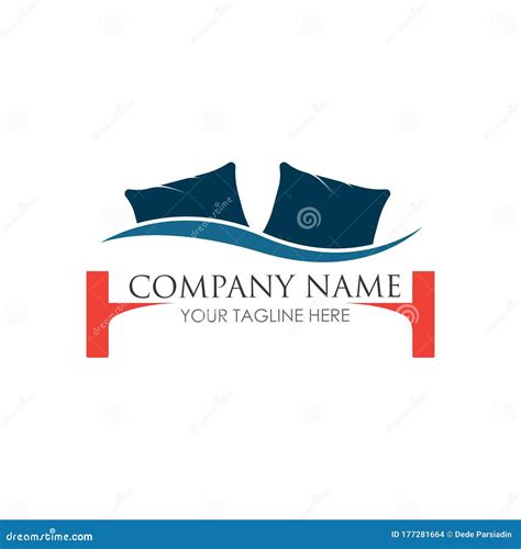 Bed Logo Vector Illustration Design Template. Bed Logo Vector Stock Vector - Illustration of ...