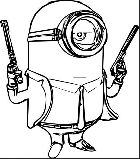 Minion Coloring Pages Kevin at GetColorings.com | Free printable colorings pages to print and color