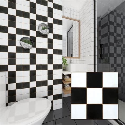 Cheap Black And White Ceramic Tile For Bathroom Manufacturers and ...