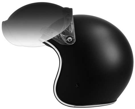 GDM RENEGADE Open Face Motorcycle Helmet 3/4 Vintage Matte Black – rideGDM