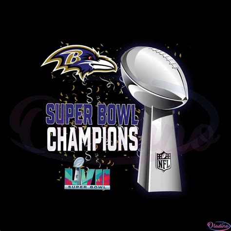 Baltimore Ravens Super Bowl Lvii 2023 Champions Png Sublimation Designs