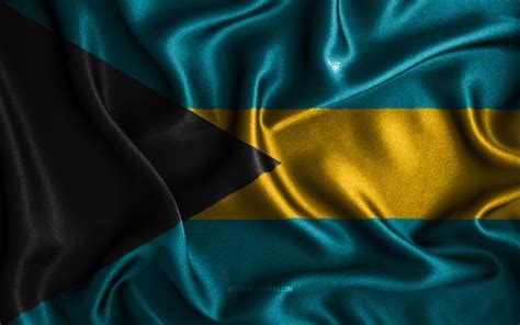 Download wallpapers Bahamian flag, 4k, silk wavy flags, North American countries, national ...