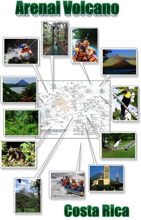 Arenal Volcano & La Fortuna Map – free printable download