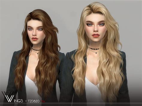 Female Hair TZ0820 by wingssims - Liquid Sims