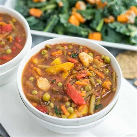 Simple Frozen Vegetable Soup (Vegan, Whole30) | Bites of Wellness