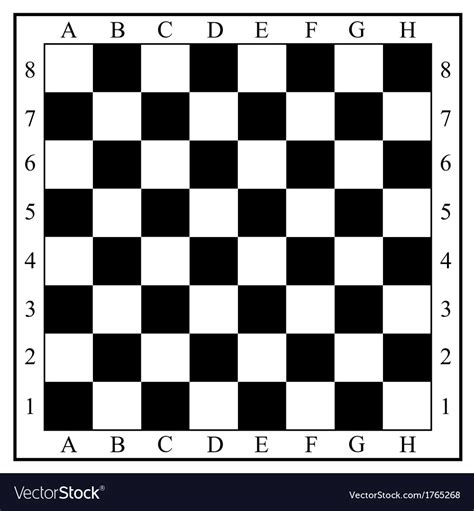 Chess board without chess pieces Royalty Free Vector Image