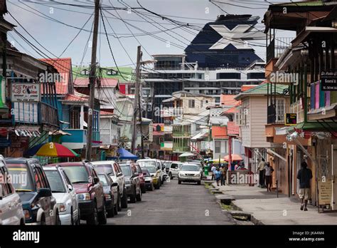 Dominica, Roseau, cruiseship in port Stock Photo - Alamy