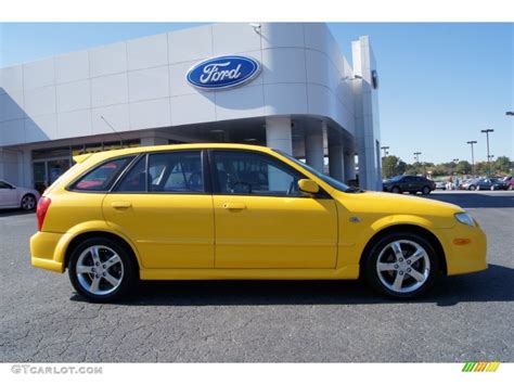 Vivid Yellow 2003 Mazda Protege 5 Wagon Exterior Photo #55589401 ...