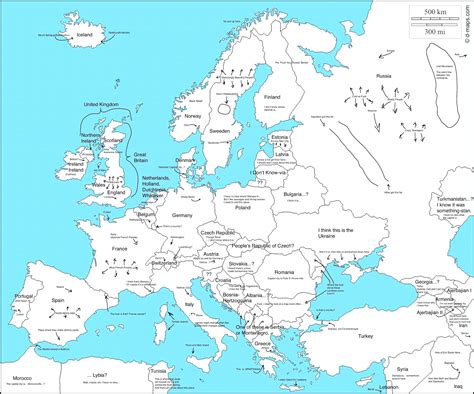 Europe Printable Map