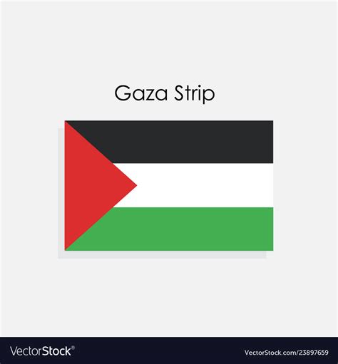 Gaza strip flag Royalty Free Vector Image - VectorStock