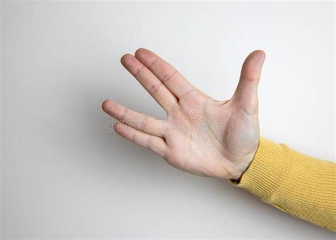 Hand Performing Captain Spock`s Vulcan Salute Stock Image - Image of ...