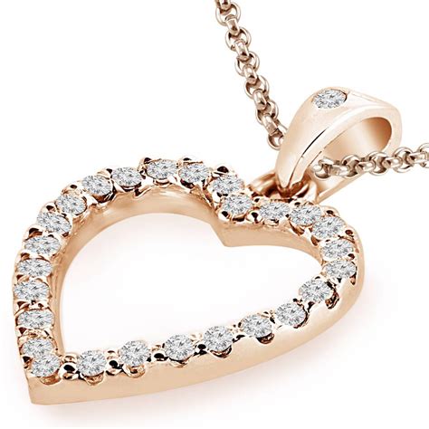 Heart Shaped Diamond Necklace | Bijoux Majesty