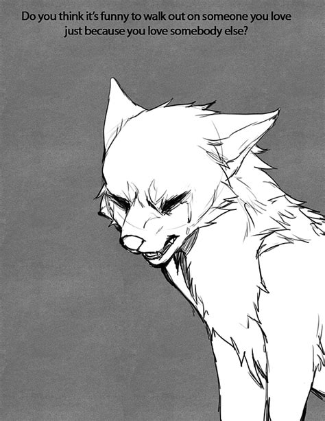 Sad Wolf Drawing Anime