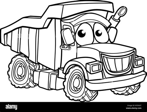 Cartoon Character Dump Truck Stock Vector Image & Art - Alamy