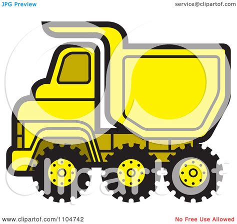 Clipart Yellow Dump Truck 3 - Royalty Free Vector Illustration by Lal Perera #1104742