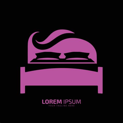 Vector illustration of a bed logo bed icon Isolated on a black background. 29134650 Vector Art ...