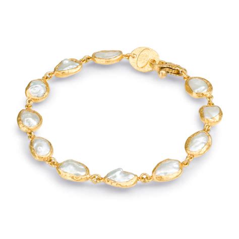 ARA 24k Yellow Gold Pearl Bracelet | Desires by Mikolay