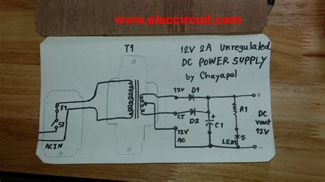 12 Volts Power Supply Circuit Diagrams