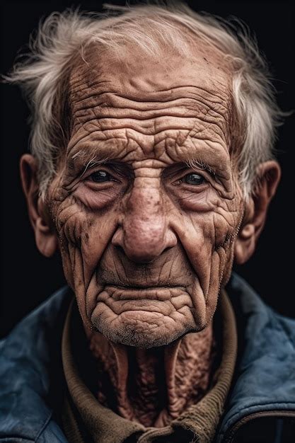 An old man with wrinkles on his face | Premium AI-generated image