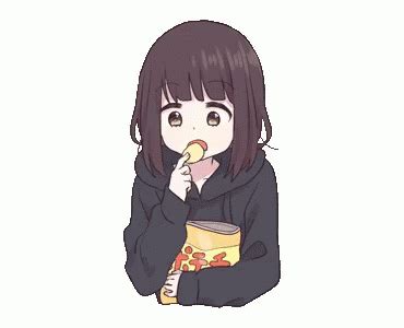 Crumch Anime GIF - Crumch Anime Chips - Discover & Share GIFs