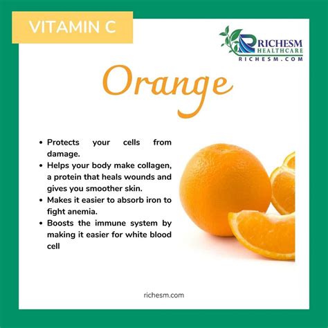 Benefits of Oranges (Rich in Vitamin C)