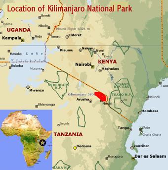 Kilimanjaro Map Africa