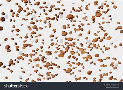 Falling Coffee Beans Pattern White Background Stock Illustration 2188300707 | Shutterstock