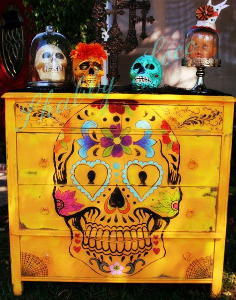 Sugar Skull dresser | Sugar skull decor, Skull furniture, Sugar skull