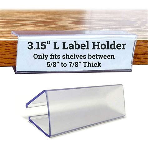 3.15" L Wood Shelf Label Holder, Clip On Ticket Holder for Shelves .6 ...