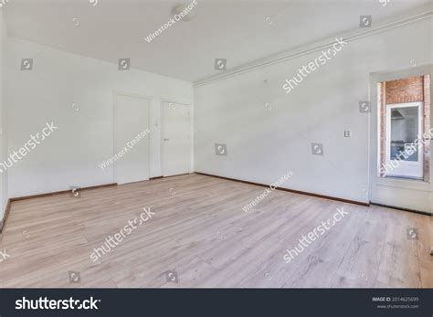 Empty Room White Walls Wooden Floor Stock Photo 2014625699 | Shutterstock