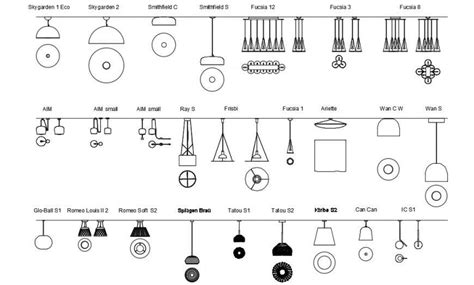 CAd drawings details of ceiling hanging lights - Cadbull