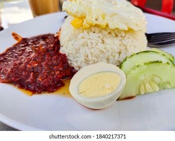 Nasi Lemak Telur Mata Malaysian Food Stock Photo (Edit Now) 1840217365