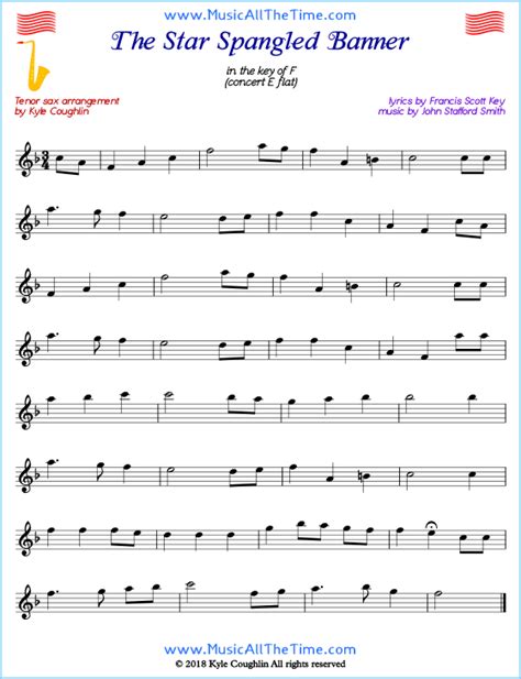 The Star Spangled Banner Tenor Saxophone Sheet Music