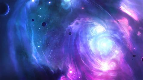 Free download | HD wallpaper: 3d, galaxy, Moon, planet, space, blue, no people, purple, night ...