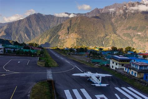 Premium Photo | Lukla airport in nepal