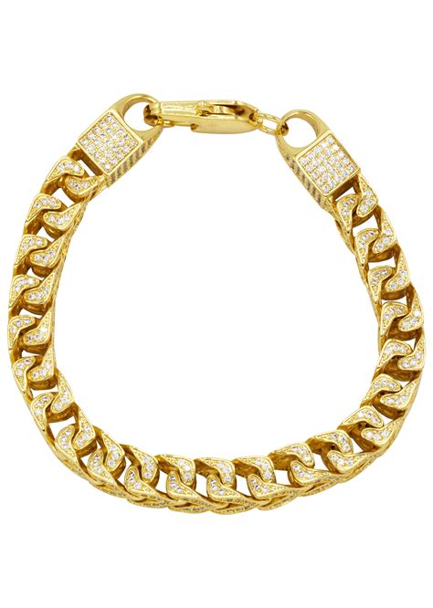 Solid Gold Diamond Franco Chain & Bracelet ( 8 Mm ) – goldurban.com