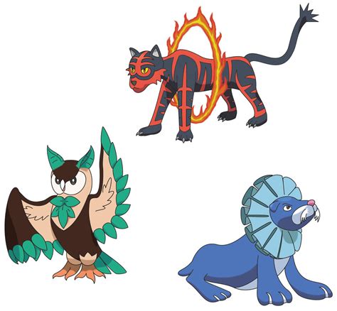 Pokemon Sun and Moon Starter Evos by ThatDevGuy on DeviantArt