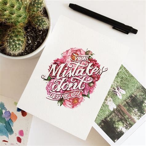 June Digan creates gorgeous watercolor lettering for quotes