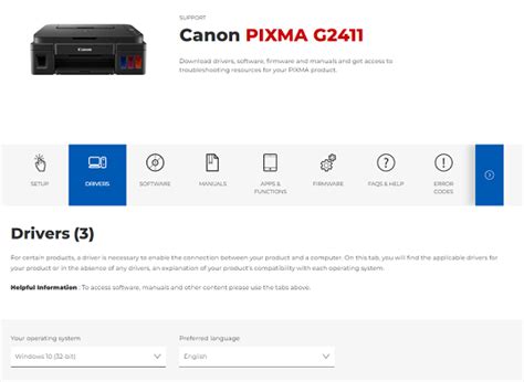 Canon Pixma G2411 Printer Driver Download For Windows 10, 11