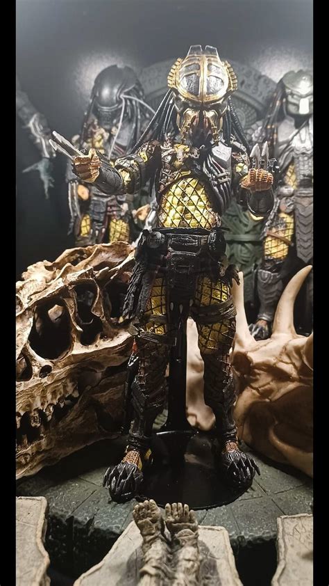 Predator Bio Mask Yautja Helmet for NECA HIYA HOTTOYS Action Figure Scale Ancient Lord Concept ...