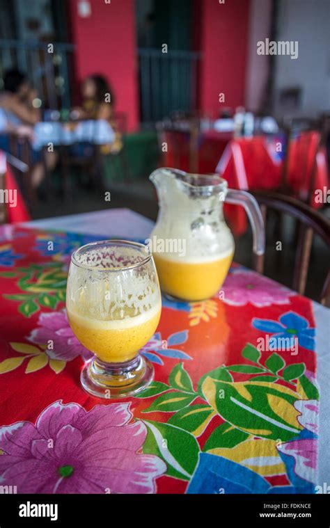 Maracuja juice, freshly pressed passion fruit juice, Salvador, Bahia, Brazil Stock Photo - Alamy