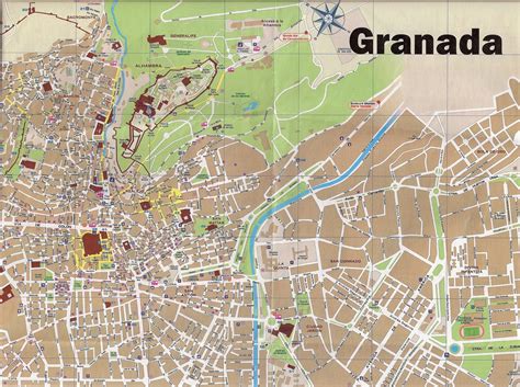 Stadtplan von Granada Stadt | Detaillierte gedruckte Karten von Granada Stadt, Nicaragua der ...