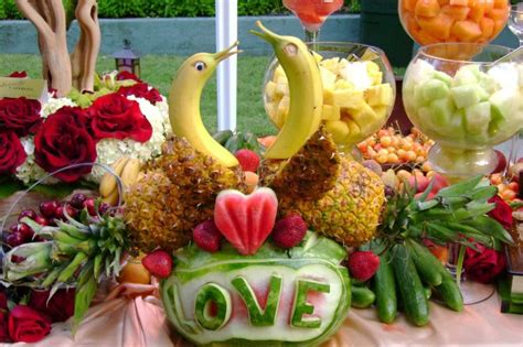 Elegant Fruit Displays for Wedding Reception