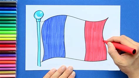 How to draw the National Flag of France - YouTube