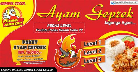 Contoh Desain Spanduk Ayam Geprek Terdekat - IMAGESEE