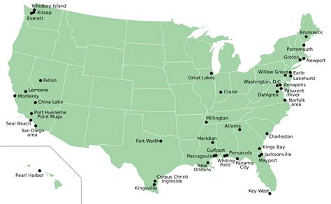 Map of Navy bases in the United States | Navy girlfriend, United states navy, Navy wife life