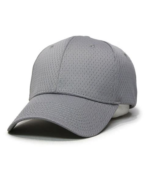 Plain Pro Cool Mesh Low Profile Baseball Cap with Adjustable Velcro Gray CD12CDMCUKH